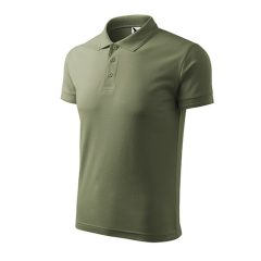 Férfi galléros pique póló | Khaki