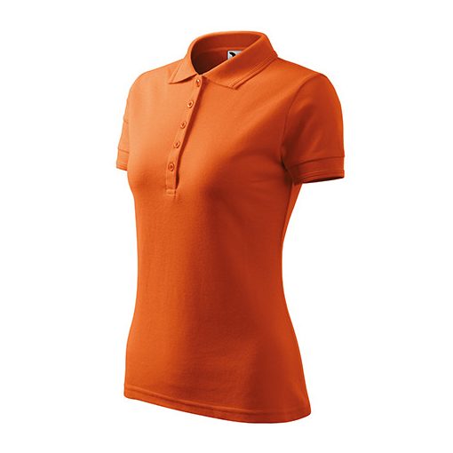 Női galléros pique póló | Narancssárga